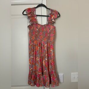 Amazon Floral Pink and Orange Dress